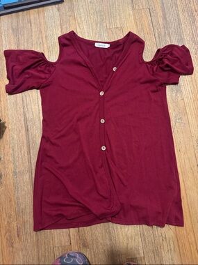 Red fashion shirt